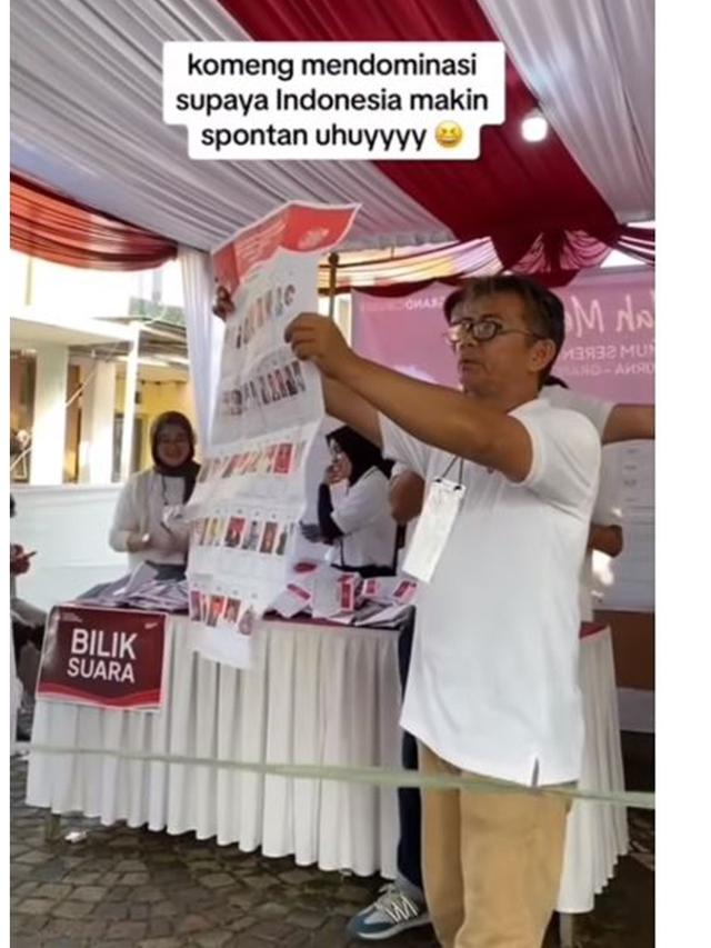 Viral Pose Nyeleneh Komeng di Surat Suara Bikin Salfok, Netizen Spontan Coblos