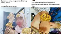 Status emak-emak pamer emas (Sumber: Twitter/RecehNyaFacebok)