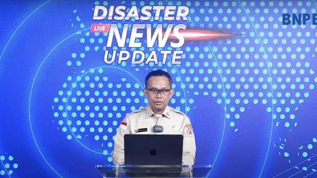 Konferensi pers Badan Nasional Penanggulangan Bencana (BNPB) terkait situasi dan penanganan bencana erupsi Gunung Api Lewotobi Laki-Laki di Kabupaten Flores Timur, Nusa Tenggara Timur.