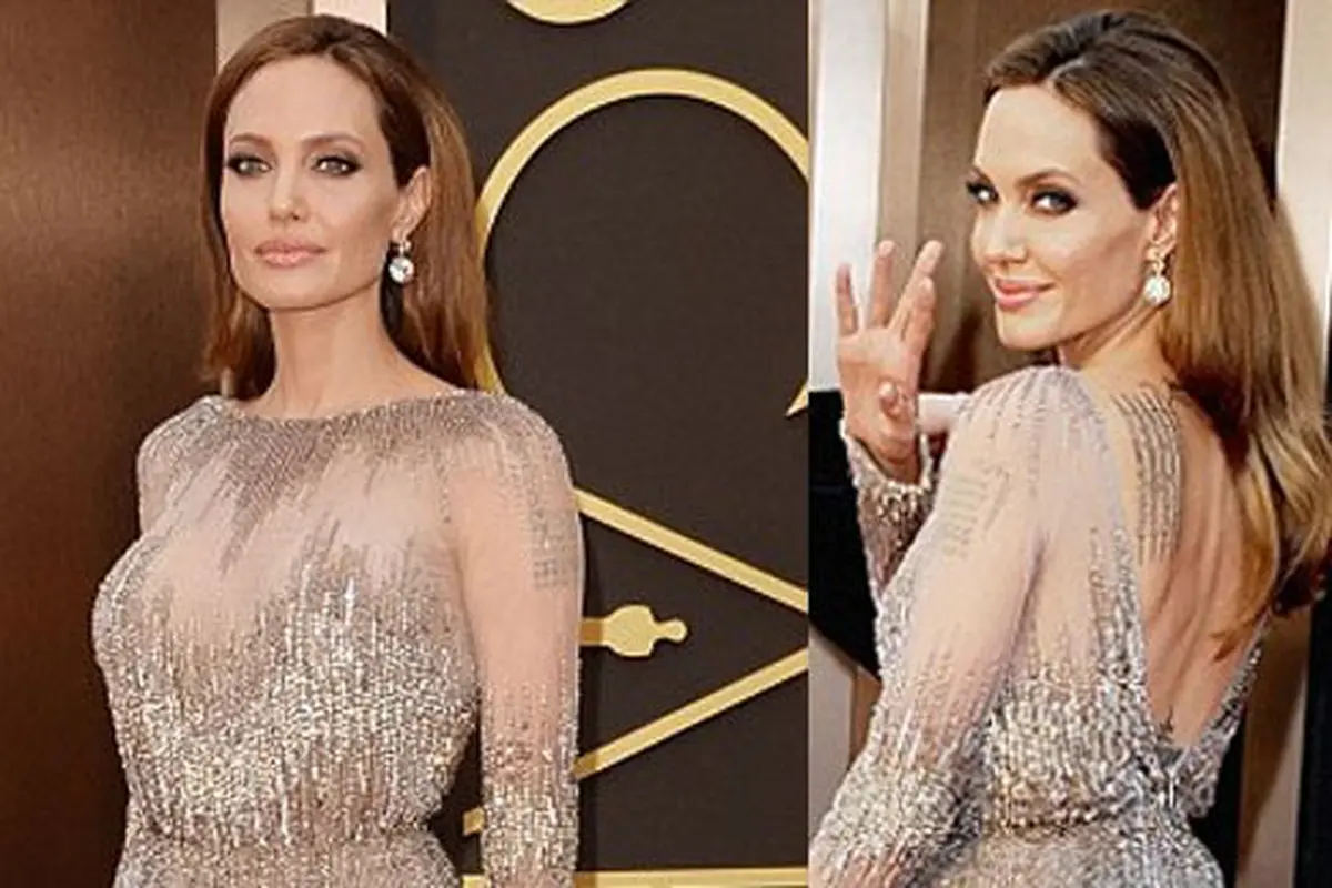 Angelina Jolie Pakai Anting 42 Karat untuk Hadiri Oscar 2014