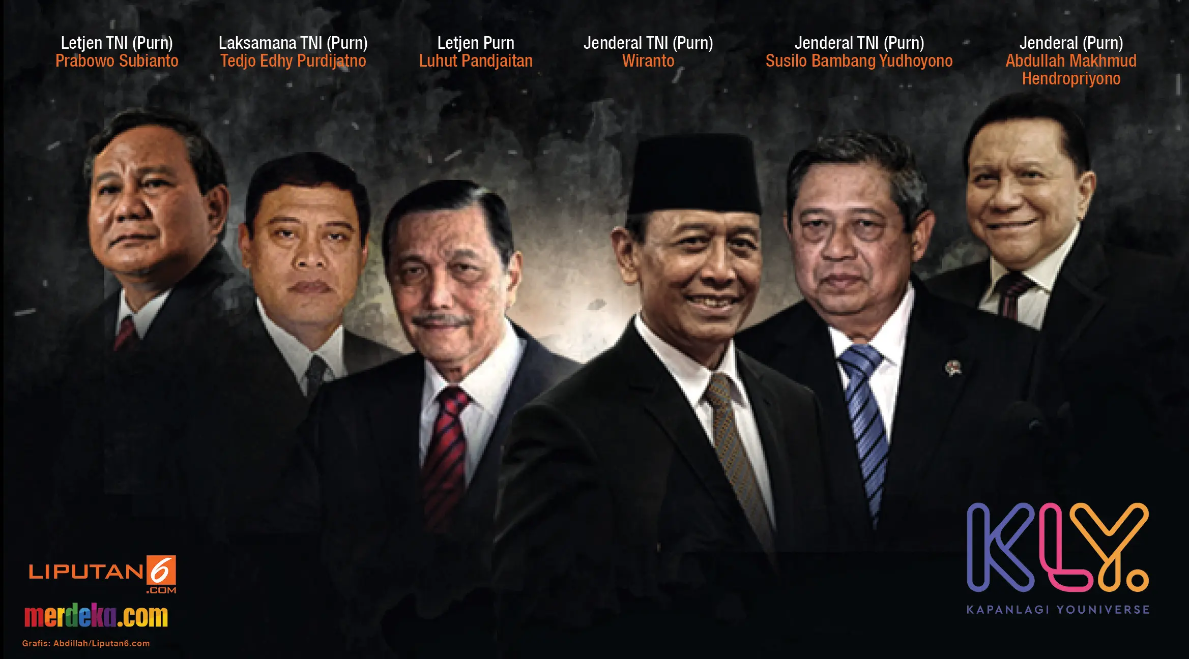 banner jenderal berpolitik (Liputan6.com/Abdillah)