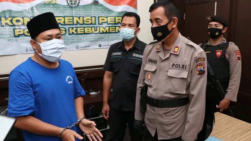 Mantan Kades yang pernah terjerat kasus korupsi kembali masuk penjara gara-gara aniaya mantan istrinya. (Foto: Liputan6.com/Humas Polres Kebumen)