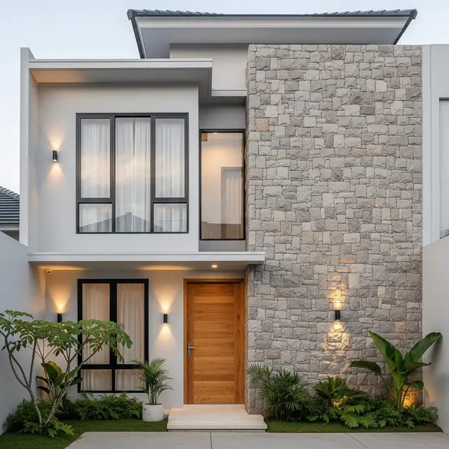 Desain Fasad Rumah Sederhana Tapi Tampak Mahal