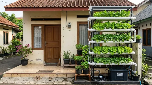 Ide Kebun Mini Hidroponik untuk Rumah Kontrakan Kecil