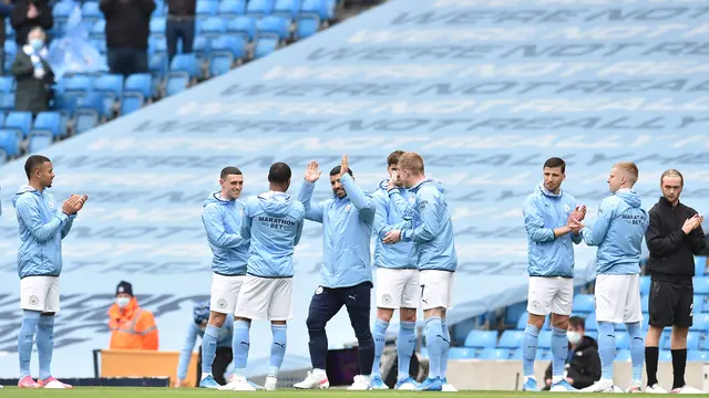 FOTO: Perpisahan Manis Sergio Aguero di Manchester City, Cetak Gol dan Juara Liga Inggris
