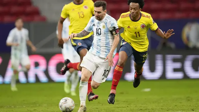 Foto Copa America: Argentina tantang Brasil di Final Copa America 2021 setelah Kalahkan Kolombia Lewat Babak Adu Pinalti