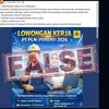 Cek Fakta: Tidak Benar Pendaftaran Lowongan Kerja PLN Lewat WhatsApp