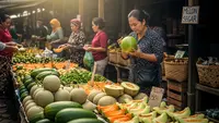 Cara Memilih Melon Manis dan Matang di Pasar, Perhatikan 7 Tanda Ini Sebelum Membeli