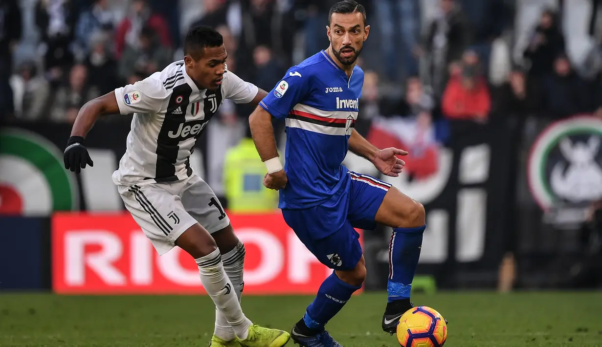 3. Fabio Quagliarella (Sampdoria) - 17 gol dan 6 assist (AFP/Marco Bertorello)