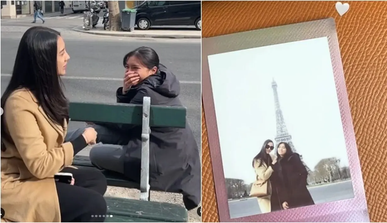 Anya Geraldine dan Alleia pamer kedekatan saat berada di Paris. (Sumber: Instagram/its3second/anyageraldine)