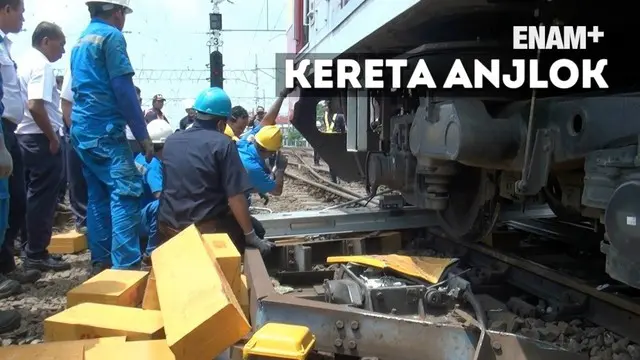 KRL Commuter Line tujuan Jakarta Kota-Bekasi sempat mengalami antrean panjang karena adanya kereta KA 1338 yang anjlok di jalur 9 Jakarta Kota.
