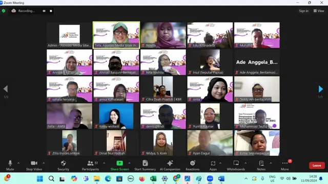Sebanyak 10 media dari sembilan wilayah mengikuti sesi Penutupan Coaching Penyusunan SOP Pencegahan dan Penanganan Kekerasan Berbasis Gender (KBG) dan Kekerasan Berbasis Gender Online untuk Perusahaan Media pada Rabu (11/9/2024).