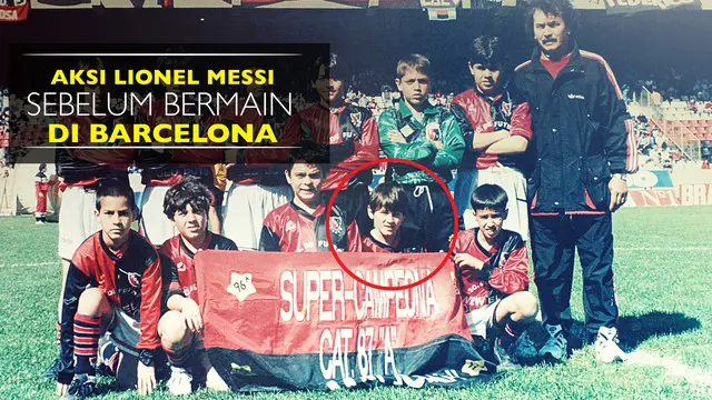 Video aksi Lionel Messi ketika masih bermain untuk Newell's Old Boys Junior sebelum ia pindah ke Barcelona pada tahun 2001.