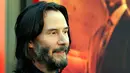 <p>Keanu Reeves juga memberikan penghormatan kepada mendiang lawan mainnya, Lance Reddick, yang meninggal Jumat lalu pada usia 60 tahun. (AP Photo/Chris Pizzello)</p>