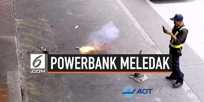 VIDEO: Detik-Detik Powerbank Meledak Dalam Tas Turis di Bandara