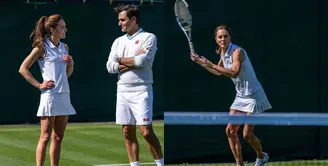 Tampilan sporty Kate Middleton saat main tenis bareng sang legenda Roger Federer curi atensi. [Foto: IG/
princeandprincessofwales].