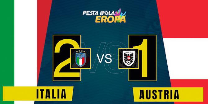 VIDEO: Lewat Perpanjangan Waktu, Italia Menang Tipis 2-1 atas Austria di 16 Besar Euro 2020