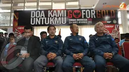 Tim Pelatih Timnas U23 juga ikut dalam pelepasan yang digelar di kantor PSSI Senayan Jakarta (Liputan6.com/Helmi Fithriansyah) 