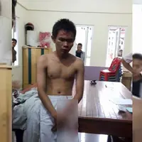 Terduga yang meledakkan bom di Gereja Katolik Stasi Santo Yosep, Jalan Dr Mansyur, Medan, Sumut. (Liputan6.com/Reza Perdana)