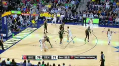 Berita video game recap NBA 2017-2018 antara Boston Celtics melawan Denver Nuggets dengan skor 111-110.