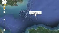 Letak Pulau Karang Singa yang strategis dan lebih dekat ke Indonesia. (foto: liputan6.com/google image/ajang nurdin)