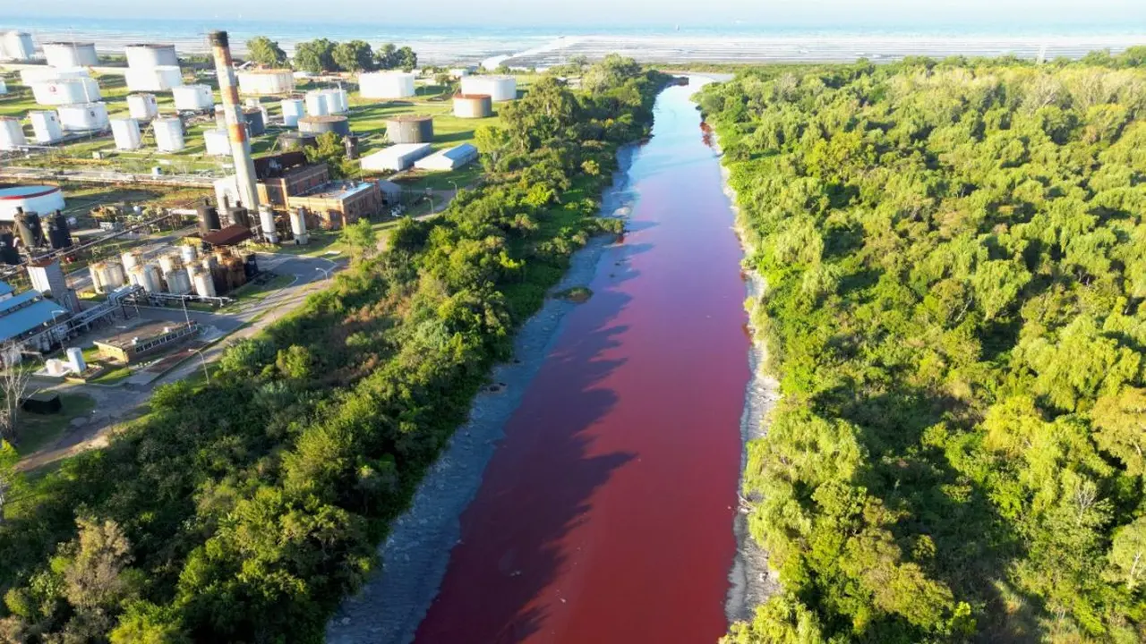 Kanal Sarandí di pinggiran Buenos Aires, Argentina. (AFP)