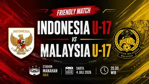 Link Live Streaming Uji Coba Timnas Indonesia U-17 Vs Malaysia U-17