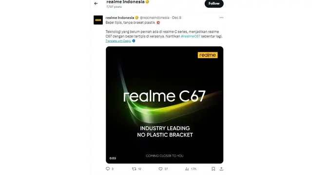 Bocoran Realme C67