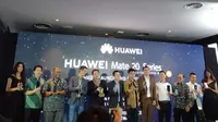 Huawei luncurkan Mate 20 series. (Liputan6.com/ Agustin Setyo Wardani)