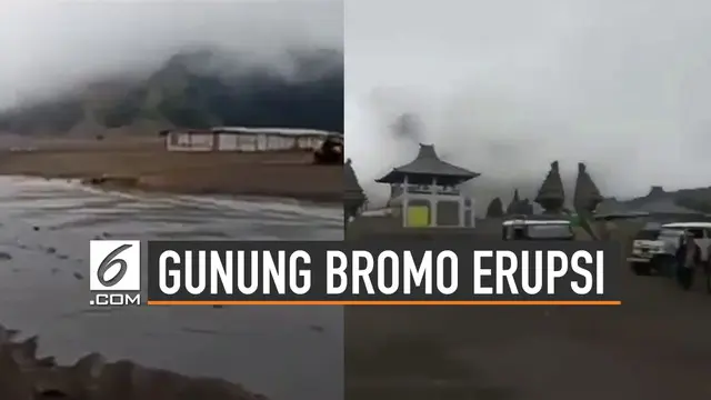 Gunung Bromo kembali erupsi pada Jumat (19/7) sore sekitar pukul 16.37 WIB.