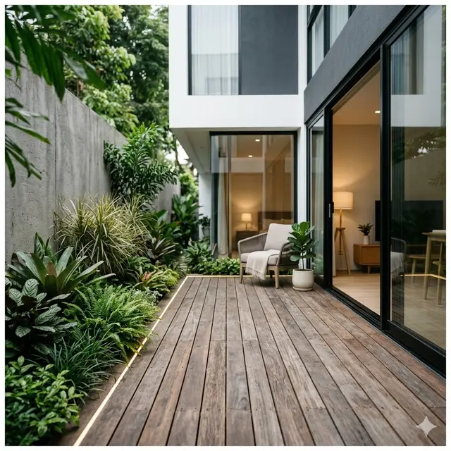 Desain Decking Taman Minimalis Modern