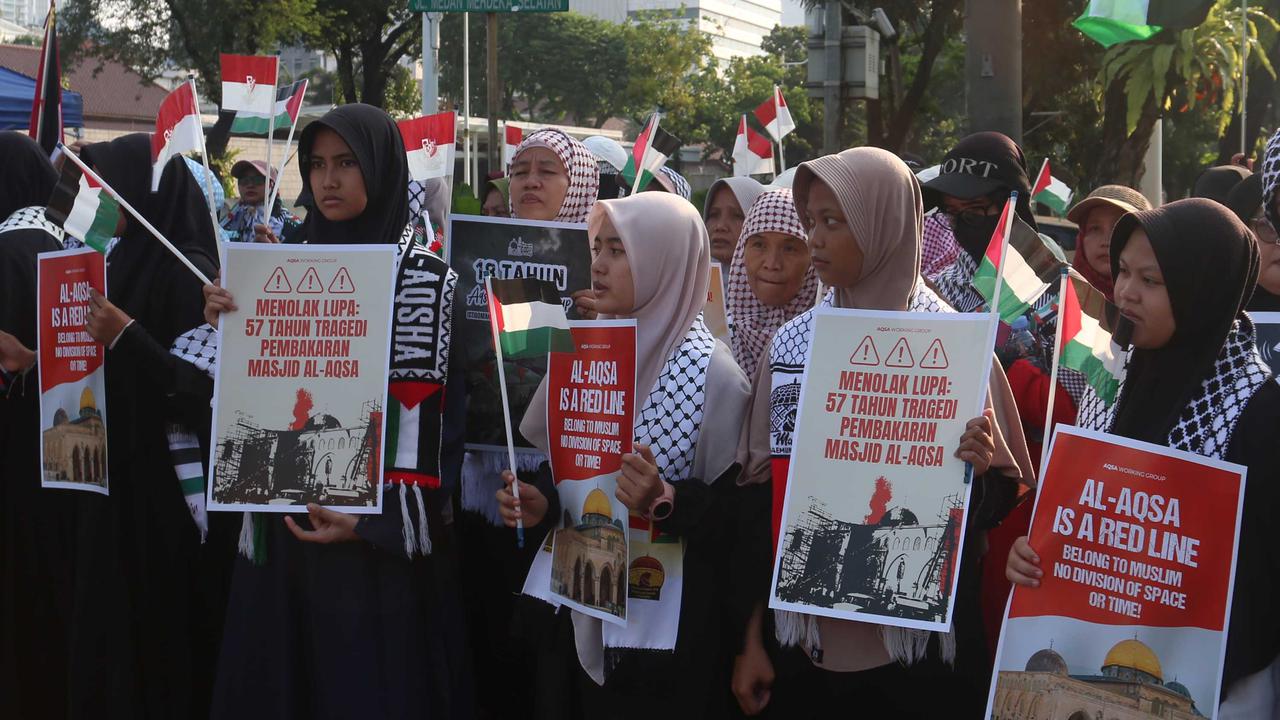 Mengenang Tragedi Al Aqsa, AWG Gelar Aksi di Depan Kedubes AS