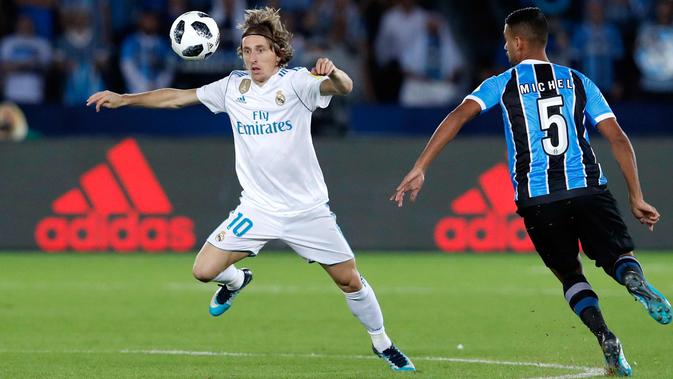 Gelandang Real Madrid, Luca Modric (AP Photo / Hassan Ammar)