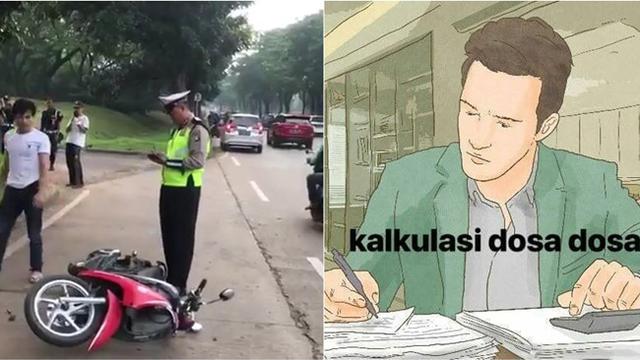 Catatan Polisi Buatan Warganet untuk Pria yang Ngamuk Saat Ditilang