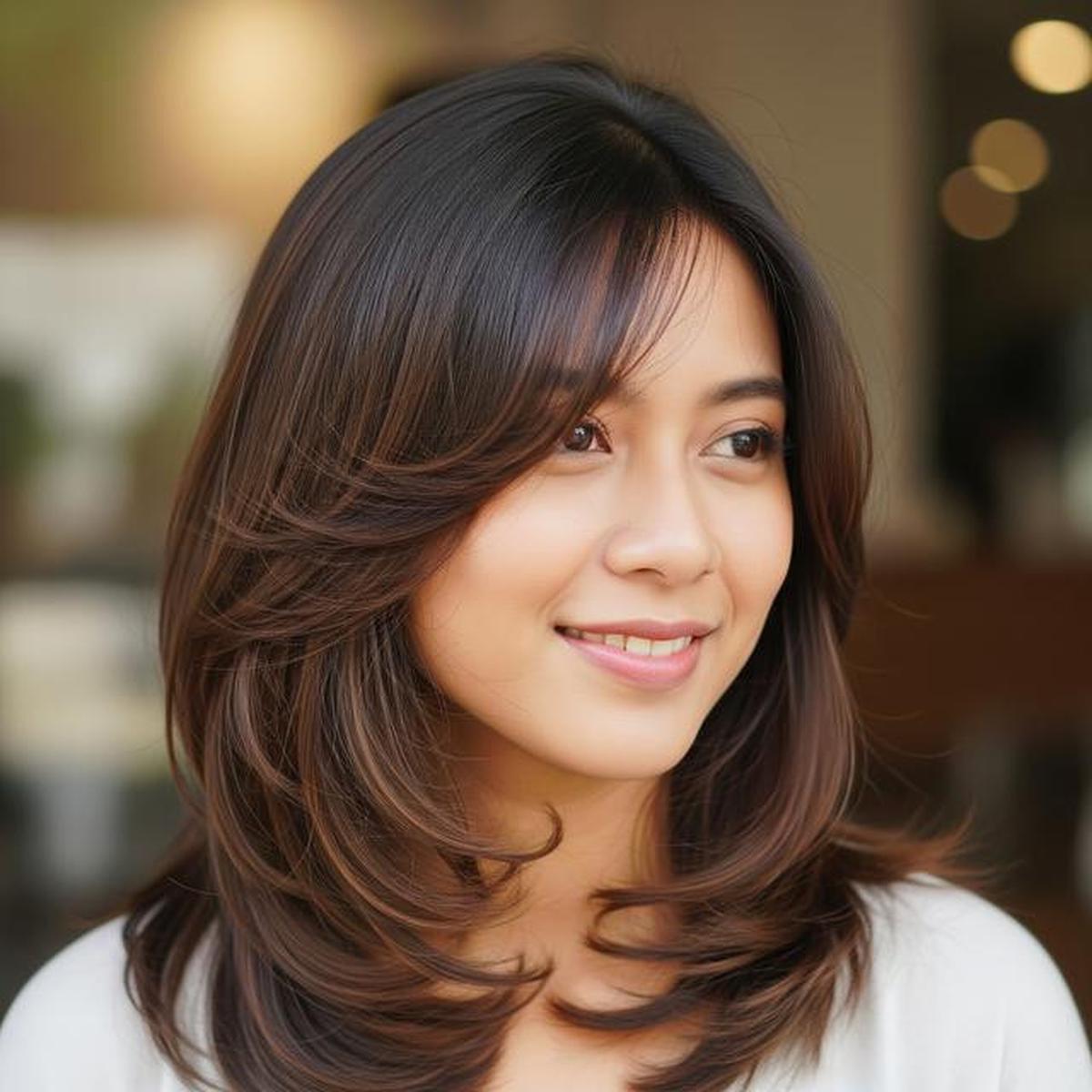 10 Model Rambut Medium dengan Poni Anti Lepek, Tampil Stylish Sepanjang Hari