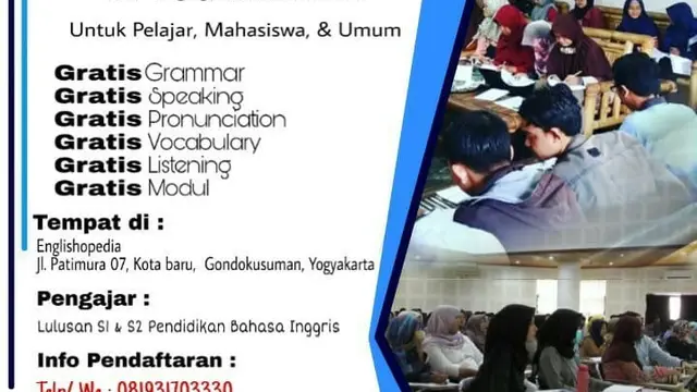 Kisah Pengajar Kursus Bahasa Inggris Gratis Jogja