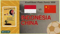 Duel Klasik Indonesia Vs China di Kualifikasi Piala Dunia 1958 (Bola.com/Adreanus Titus)