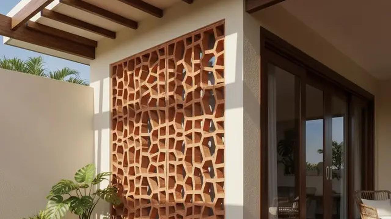 7 Inspirasi Teras Rumah Modern dengan Dinding Roster Tembus Cahaya, Bikin Hunian Makin Kekinian