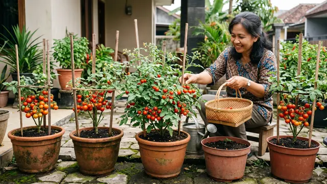 Ide Kebun Sayur dalam Pot Simpel (Foto: Gemini AI)