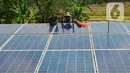 Pengembangan energi surya masih minim di Indonesia padahal berpotensi mendorong mencapai target nol emisi karbon (net zero emission/NZE) dari sektor energi. (merdeka.com/Arie Basuki)