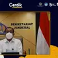 Sekretaris Jenderal Kementerian Keuangan Heru Pambudi dalam sambutan di acara CERDIK (Cerita di Kemenkeu Mengajar) secara virtual, Senin (25/10/2021).