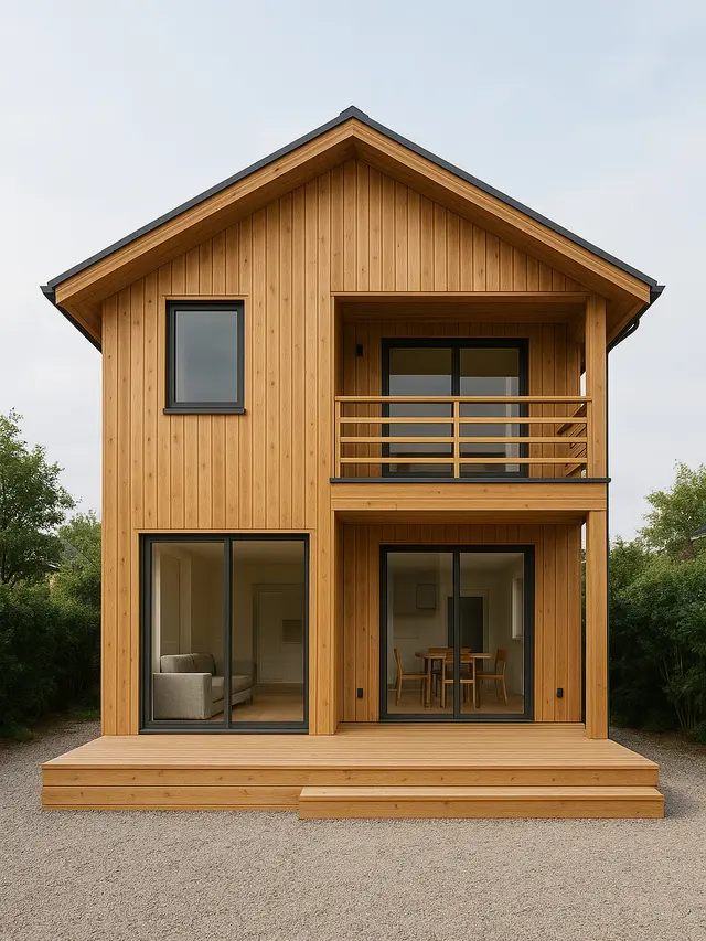 Desain Rumah Kayu Sederhana (images by Chatgpt)