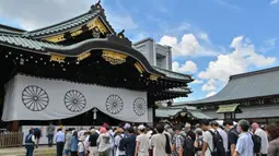 Jepang menyerah dalam Perang Dunia II pada 15 Agustus 1945 setelah dua kotanya, Hiroshima dan Nagasaki, dijatuhi bom atom oleh Amerika Serikat. (Richard A. Brooks/AFP)