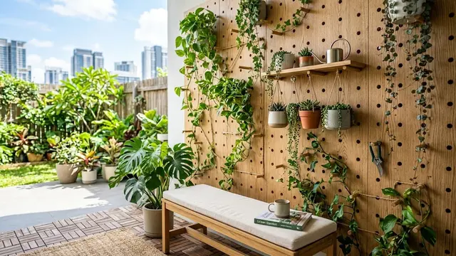Papan Pegboard Eksterior untuk Rambatan Tanaman