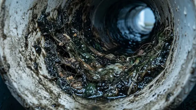 Penumpukan Biofilm di Dinding Pipa