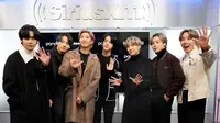 Boy group asal Korea Selatan, BTS, saat berada di SiriusXM Studios, New York, 21 Februari 2020. (AFP/Cindy Ord)