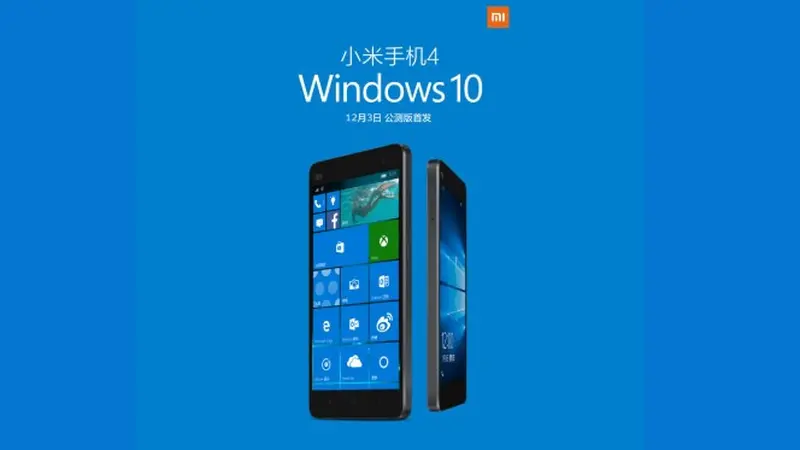 Window 10 Mobile Xiaomi Mi 4