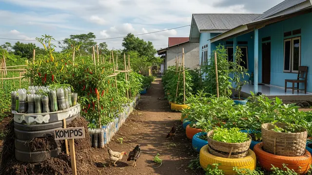 Ide Kebun Sayur Tanpa Modal Awal yang Langsung Bisa Dipraktikkan di Rumah Model Dengan Produksi Kompos Sederhana