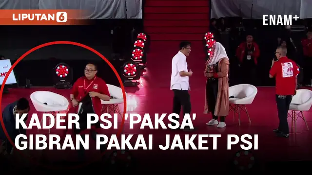 VIDEO: Detik-detik Kader PSI 'Paksa' Gibran Pakai Jaket PSI