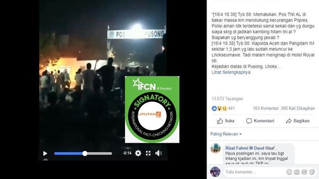 Cek Fakta Ricuh Di Pos Tni Al Desa Pusong Aceh Tak Terkait Pilpres Cek Fakta Liputan6 Com